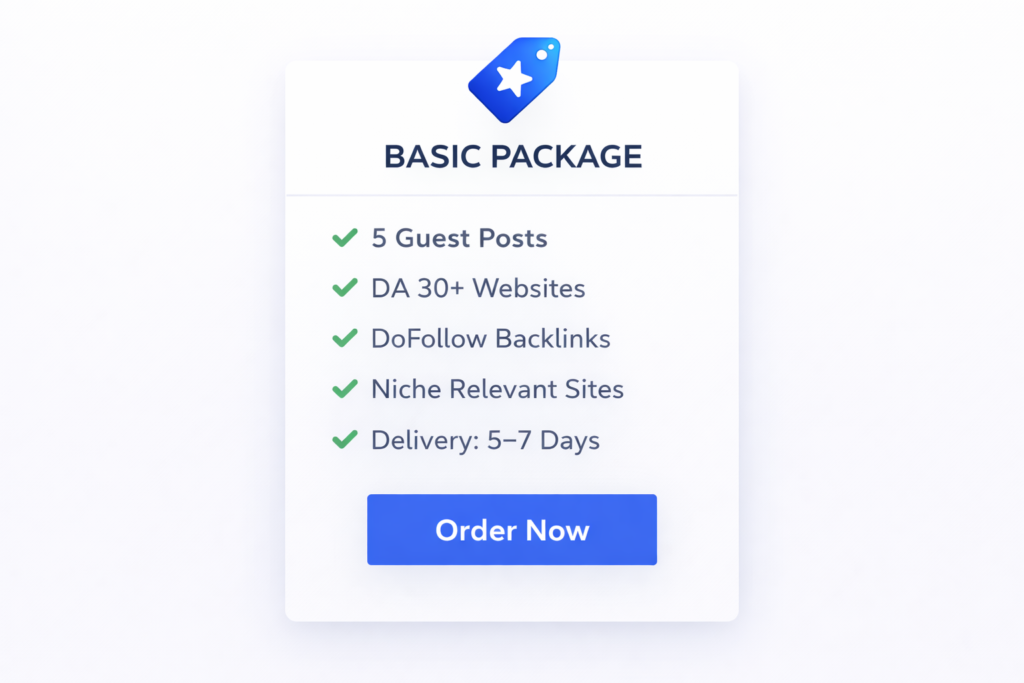 basic package guest post service card