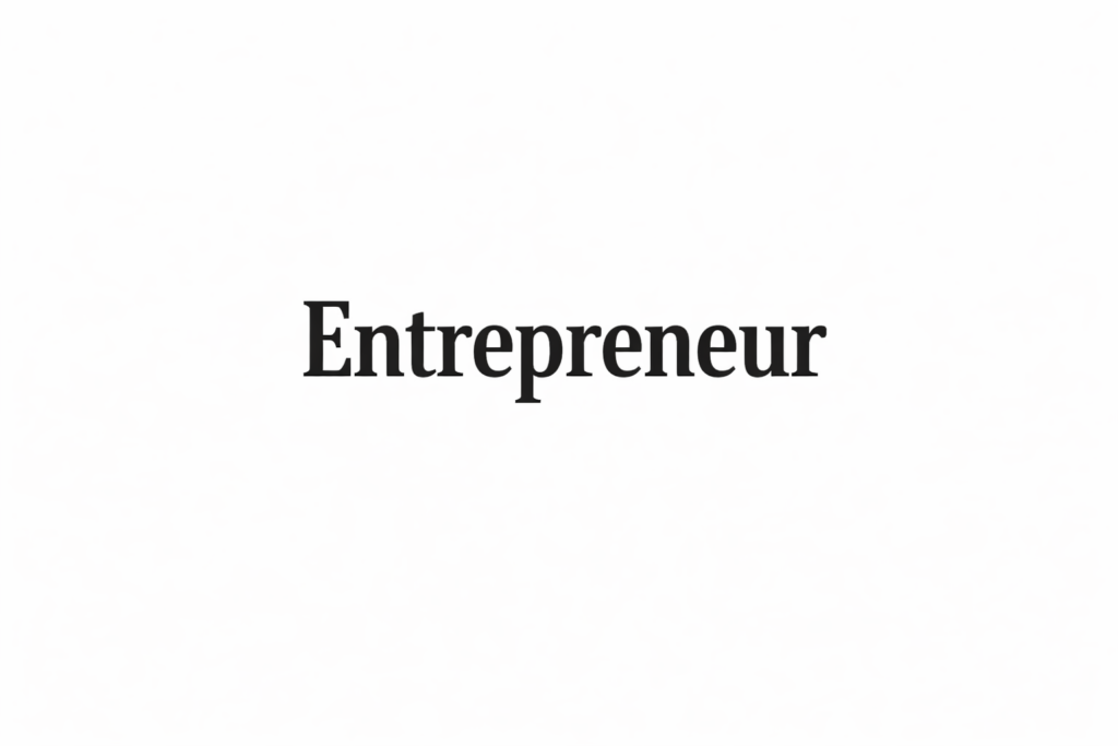 bold entrepreneur text design