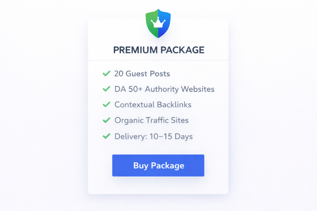 premium package service offer card