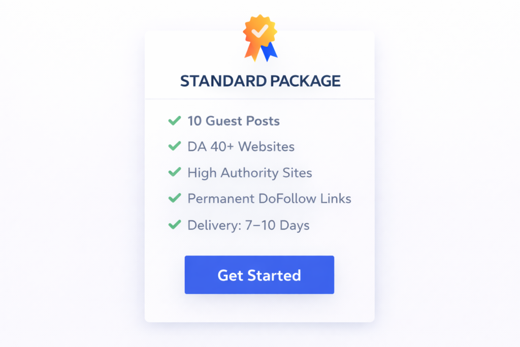 standard guest posting package offer